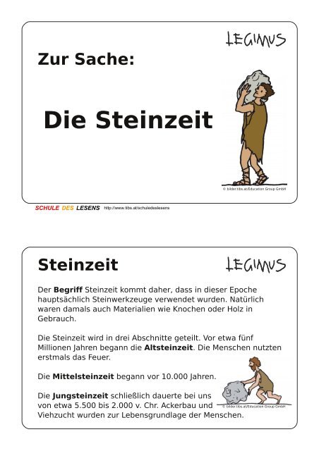 Die Steinzeit Legimus