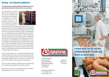 Ausbildungsfolder als PDF-Dokument - Fleischhof Rasting GmbH