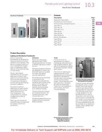 Pow-R-Line C Panelboards - Klockner Moeller Parts