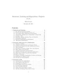 Structures, Learning and Ergosystems: Chapters 1-4, 6. - IHES