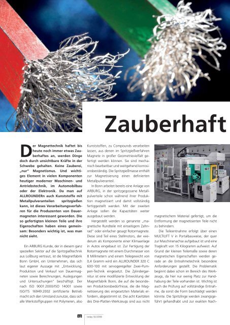 Das ARBURG Magazin