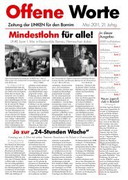 Mindestlohn für alle! - Die Linke. Kreisverband Barnim