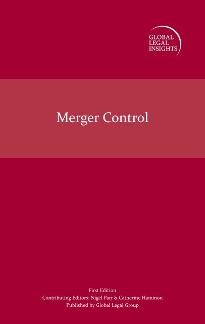 Merger Controls First Edition - J Sagar Associates