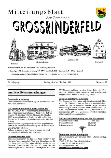 Mitteilungsblatt - Großrinderfeld