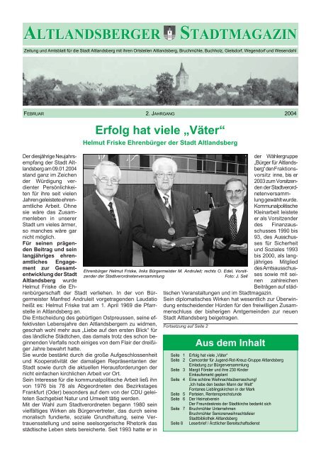 Stadtmagazin 01/2004 - Altlandsberg