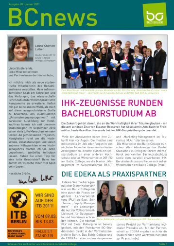 IHK-ZEUGNISSE RUNDEN BACHELORSTUDIUM AB - Baltic College