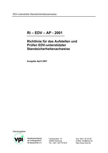 EDV – AP - BVPI - Bundesvereinigung der Prüfingenieure für ...