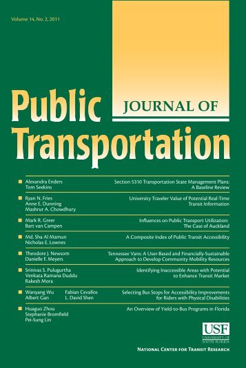Volume 14, No. 2, 2011 - National Center for Transit Research ...