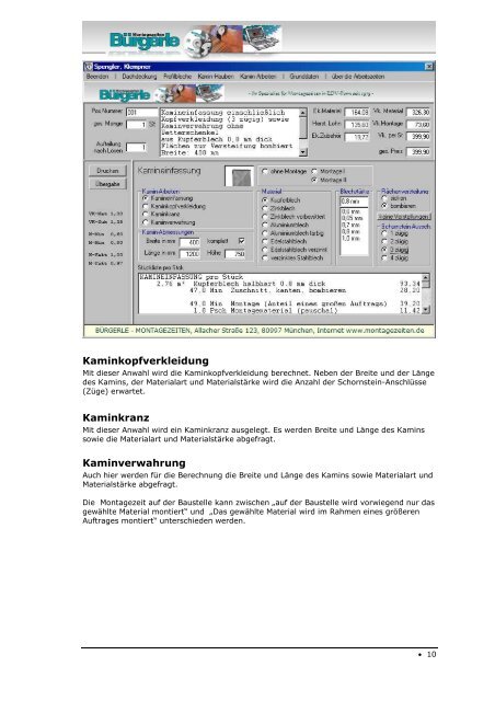 Handbuch Arbeit20 2009-8 - Bürgerle Montagezeiten