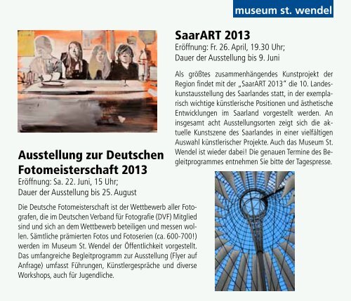 10. Kulturwoche 2013 Reflexion(en) - Stadt St. Wendel