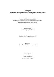 Analyse einer rechnergestützten Pflegedokumentation - Institute of ...