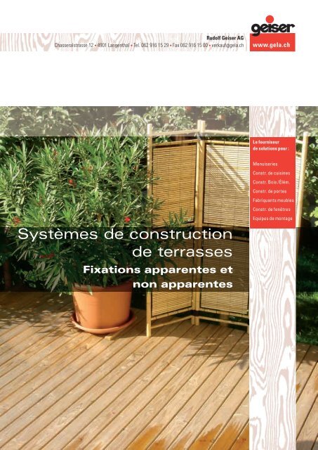 Brochure sur la construction de terrasses