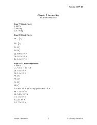 Chapter 2 Answer Key - BC Science Physics 11