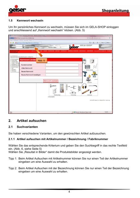 Einfach und schnell bestellen! www.gela-shop.ch - Rudolf Geiser AG