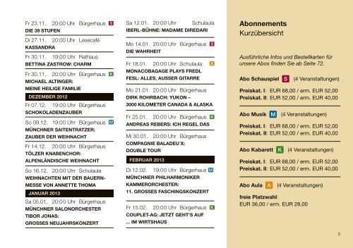 Download Programmheft 2012 - Bürgerhaus Unterföhring