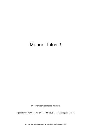 Manuel Ictus 3 - Ictus Win