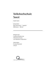 Volkshochschule Soest - VHS Aktuell - Stadt Soest