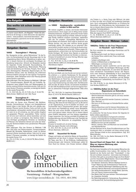 Programmheft 1 / 2013 - VHS Würzburg