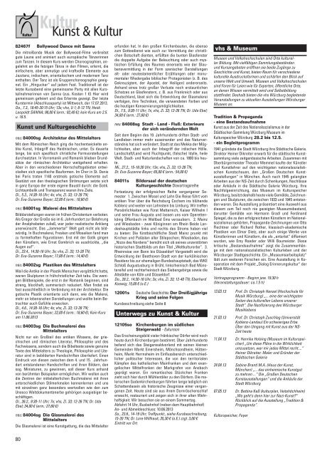 Programmheft 1 / 2013 - VHS Würzburg