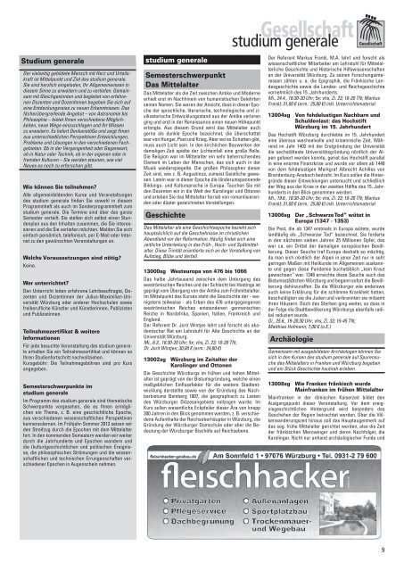 Programmheft 1 / 2013 - VHS Würzburg