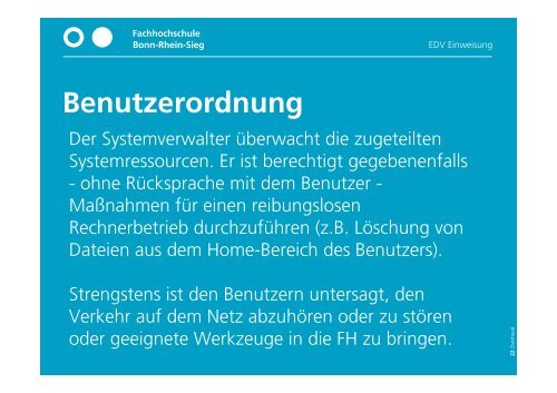 EDV Infrastruktur an der FH Bonn-Rhein-Sieg