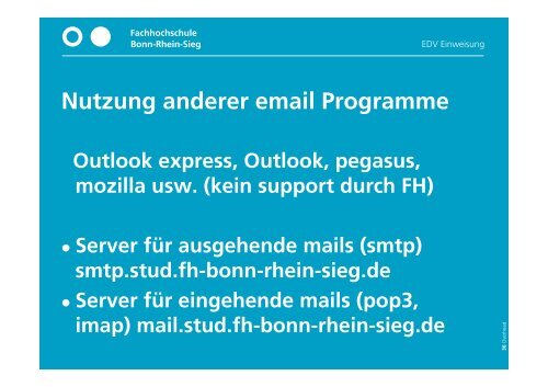 EDV Infrastruktur an der FH Bonn-Rhein-Sieg