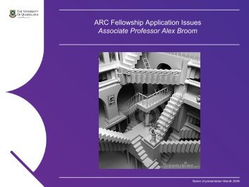 ARC Fellowship Application Issues Associate Professor Alex Broom