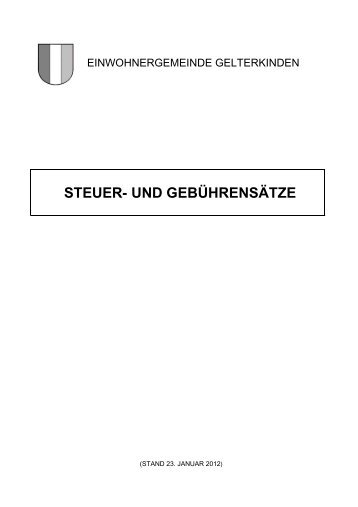 Gemeinde Gelterkinden: Steuer- und Gebührensätze