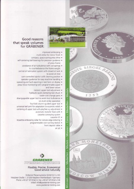GRABENER Coin and Medal Embossing Press ... - Retecon.co.za