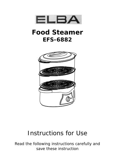 Food Steamer Efs-6882 - Elba