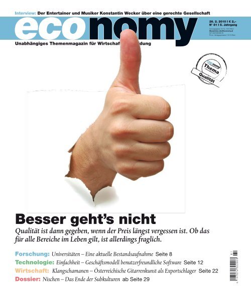 Komplette Ausgabe als Heft laden - economyaustria