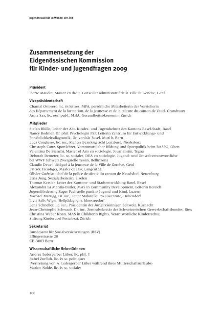 [PDF] Jugendsexualität im Wandel der Zeit (2009) - Jugendarbeit.ch