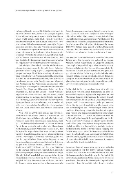 [PDF] Jugendsexualität im Wandel der Zeit (2009) - Jugendarbeit.ch