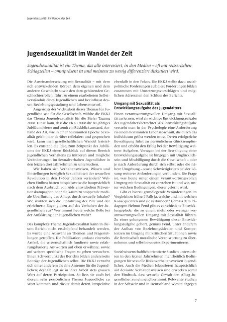 [PDF] Jugendsexualität im Wandel der Zeit (2009) - Jugendarbeit.ch