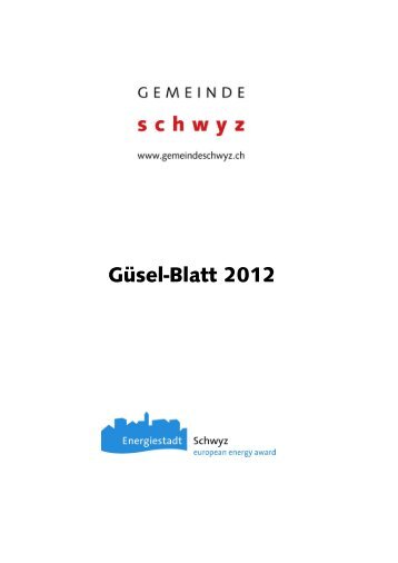 Güselblatt 2012 - Gemeinde Schwyz