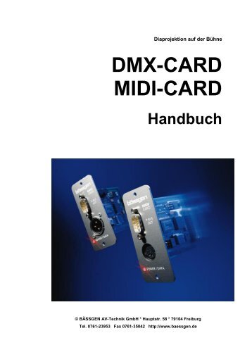 DMX-CARD MIDI-CARD - Dia-Steuerungen - Baessgen