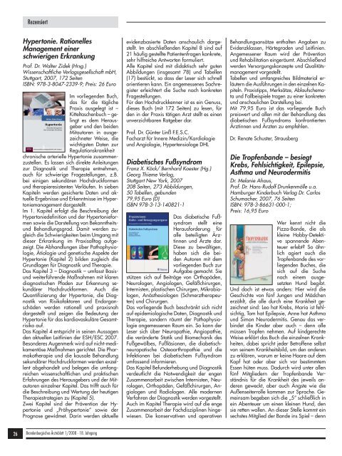 Brandenburgisches Ärzteblatt 01/2008 - Landesärztekammer ...