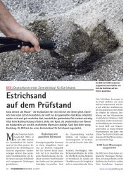 Estrichsand auf dem Prüfstand - PCT Performance Chemicals GmbH