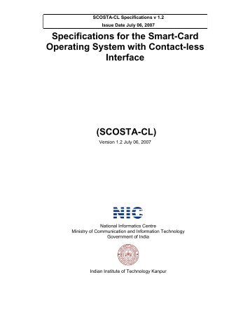 Specifications for the Smart-Card Operating System with ... - Scosta