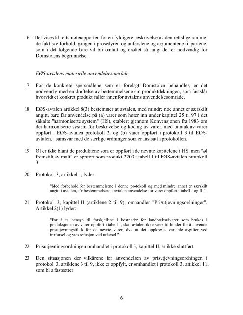 JUDGMENT OF THE COURT - EFTA Court