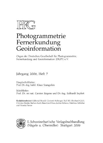 Photogrammetrie Fernerkundung Geoinformation - DGPF