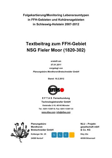 Textbeitrag zum FFH-Gebiet NSG Fieler Moor (1820-302)