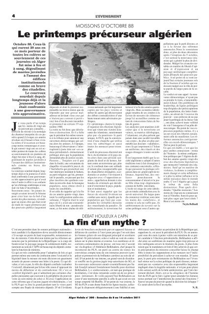 La peur du changement - Alger Hebdo