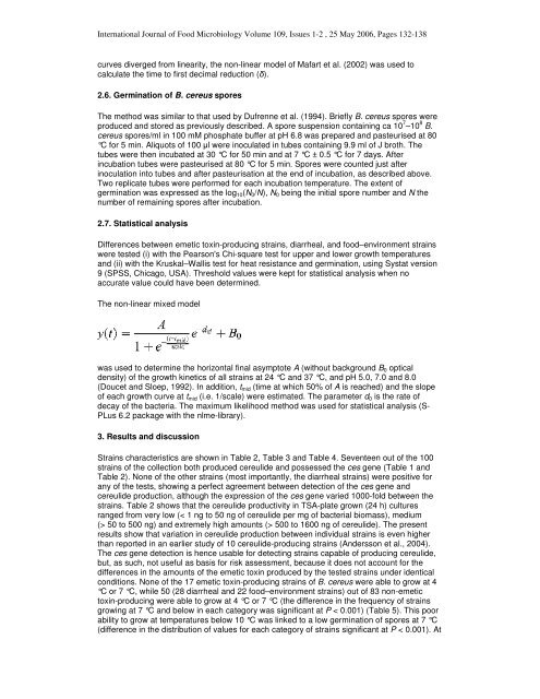 Emetic toxin-producing strains of Bacillus cereus show distinct ...