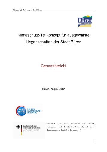 Klimaschutz-Teilkonzept für ausgewählte Liegenschaften ... - Büren