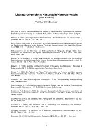 Literaturverzeichnis Naturstein/Naturwerkstein - Geodienst.de