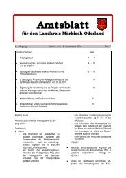 Amtsblatt - im Landkreis Märkisch-Oderland