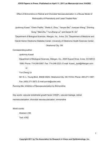 Effect of Brimonidine on Retinal and Choroidal Neovascularization ...