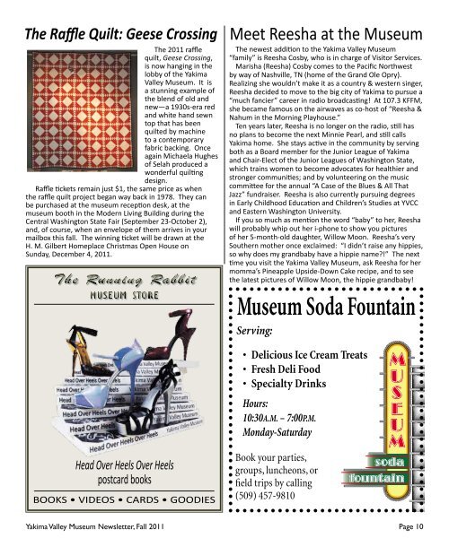 Yakima Valley Museum Newsletter