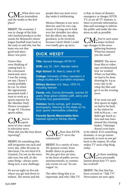 Dick Heidt - City Magazine